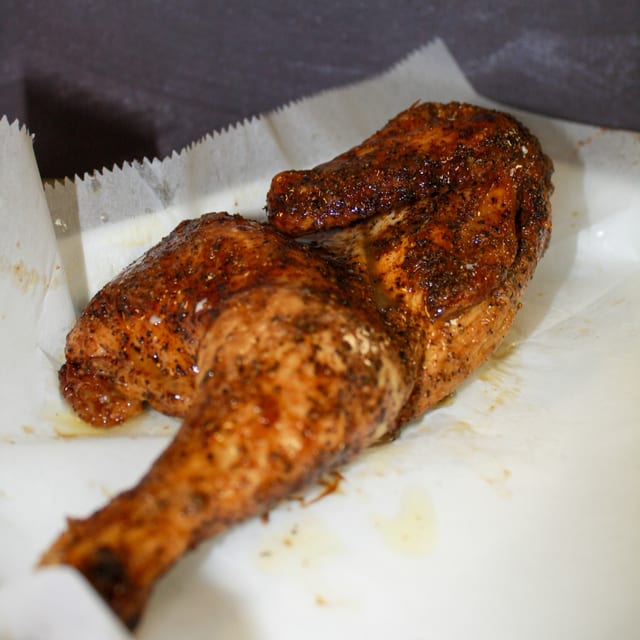 Smoked Half Chicken.