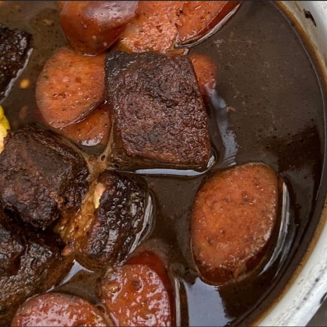 Pork Belly & Sausage.